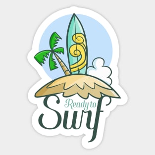 Ready to Surf Sticker